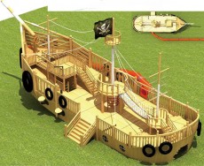 XS-HT-MZ0009高檔木質海盜船系列